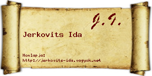 Jerkovits Ida névjegykártya