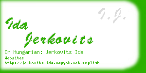 ida jerkovits business card